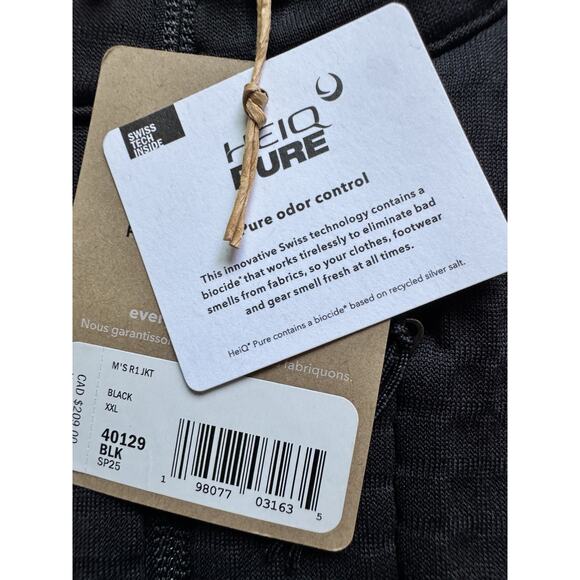 Patagonia NWT R1 Men's Black Fleece Jacket XXL Polartec - Picture 4 of 4